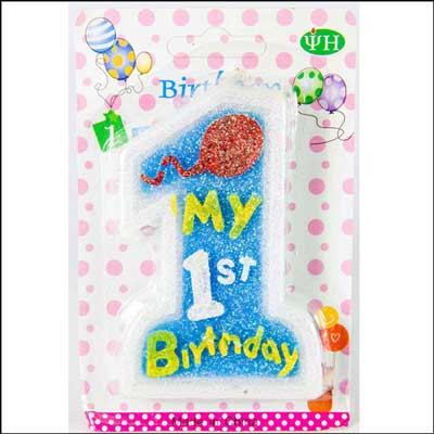 "My First Birthday Number Candle (1st Birthday)-005 - Click here to View more details about this Product